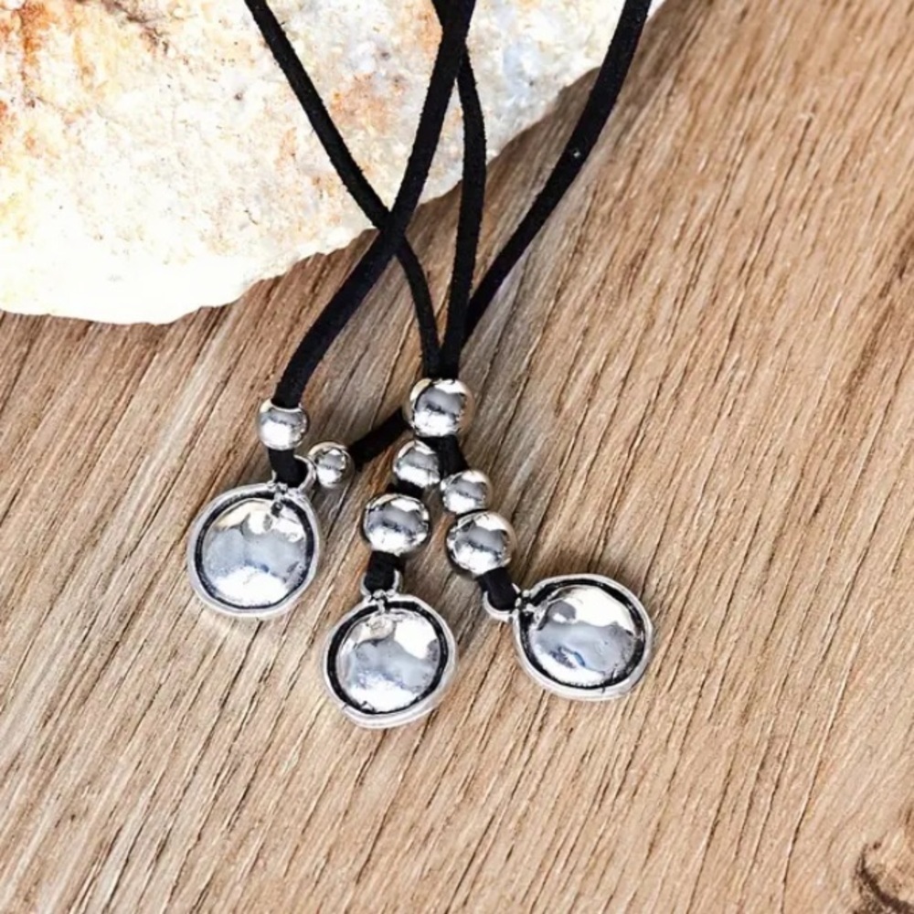 Vintage Geometric Silver Boho Tribal Necklace - Picture 3 of 6